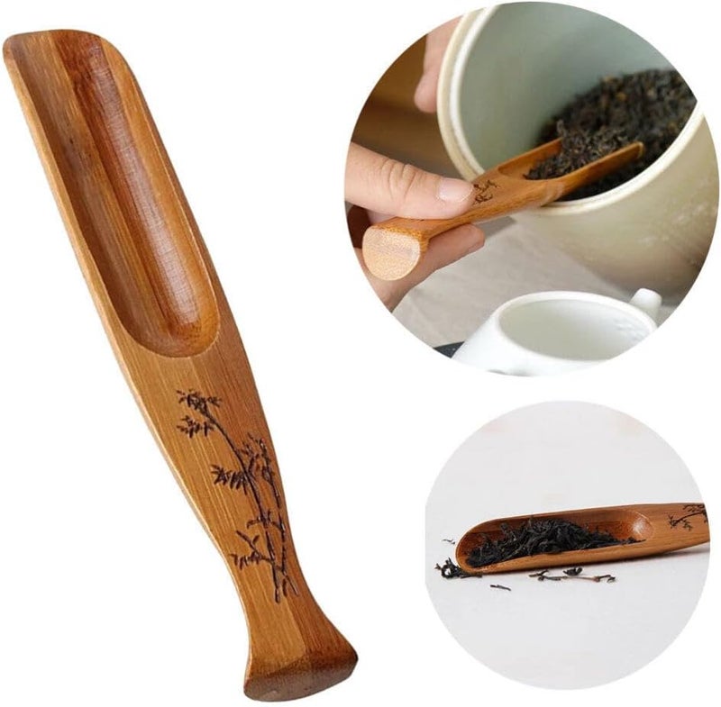 OSALADI Loose Leaf Tea Scoops Tea Leaf Shovel Salt Scoop Matcha Tea Honey Washing Matcha Tea Accessories Tea Leaf Scooper Bamboo Tableware Matcha Scoop Sugar Vanilla Wooden Cup - Image 3
